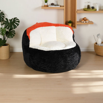 Fauteuils à billes surdimensionnés, canapé en fausse fourrure multicolore rempli d'éponge déchiquetée, grand canapé pour le salon