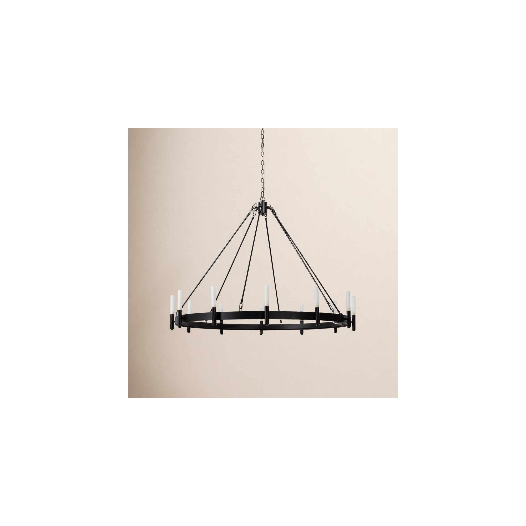 Bryden 12 - Light Metal Dimmable Chandelier, Matte Black