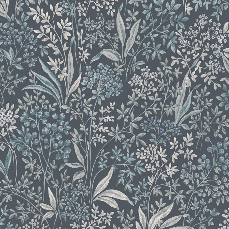 Boråstapeter Nocturne Wallpaper, Blue