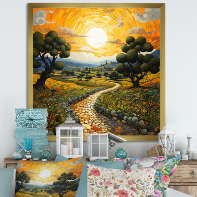 Vangogh Olive Grove in Province Painting Print