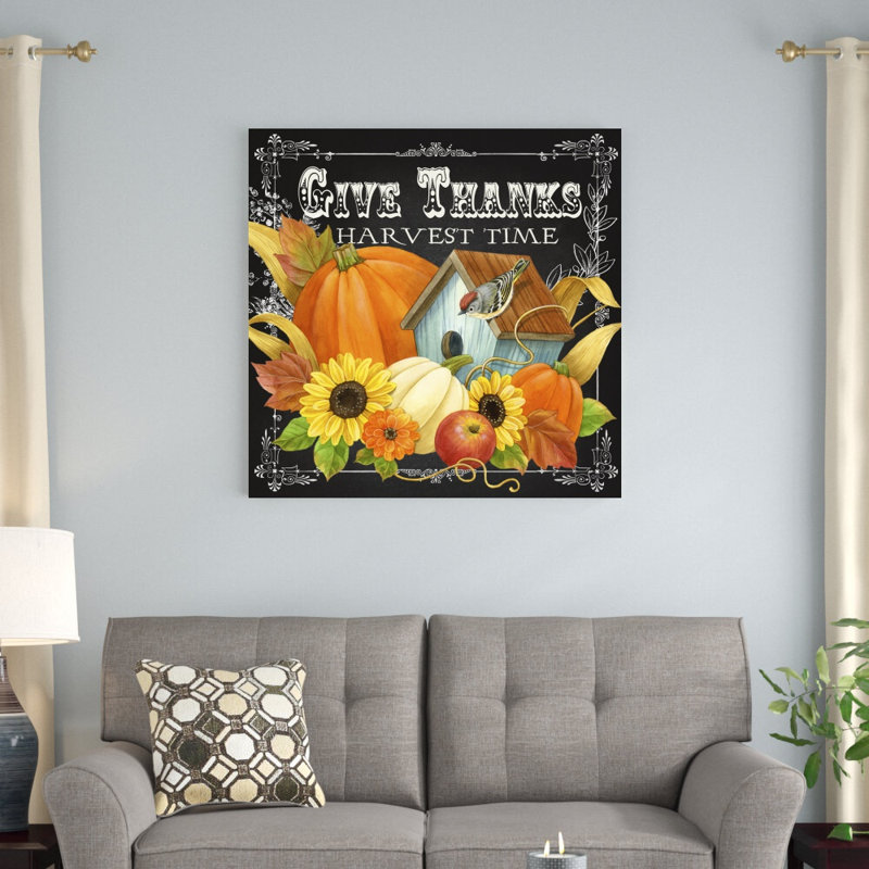 «Harvest Greetings II» par Jane Maday - reproduction d'art sur toile tendue, H 36 po x l 36 po