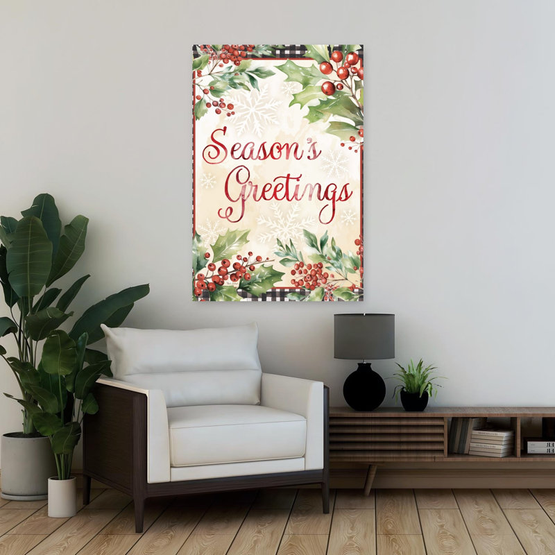 Season's Greetings, art contemporain, H 36 po x l 24 po