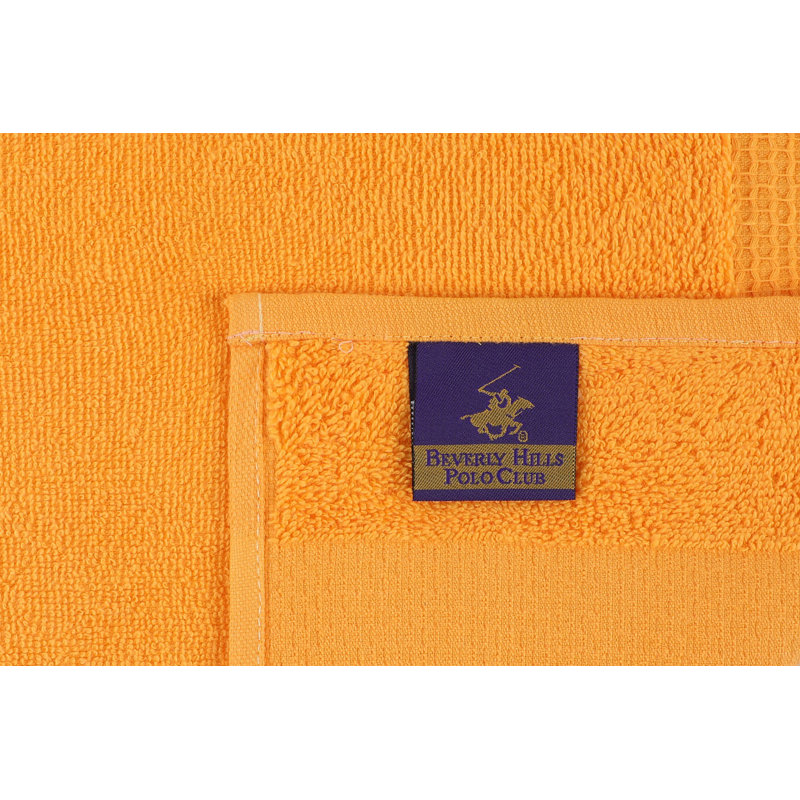 Ensemble de 4 serviettes de bain 100% coton 4 pièces, Jaune clair / jaune / orange pâle
