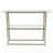 Heins Glass Console Table with Criss Cross Matte Gold Frame - Occasional Table