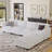 141.5'' U-Shaped Upholstered Sofas with Movable Ottoman-1190076564