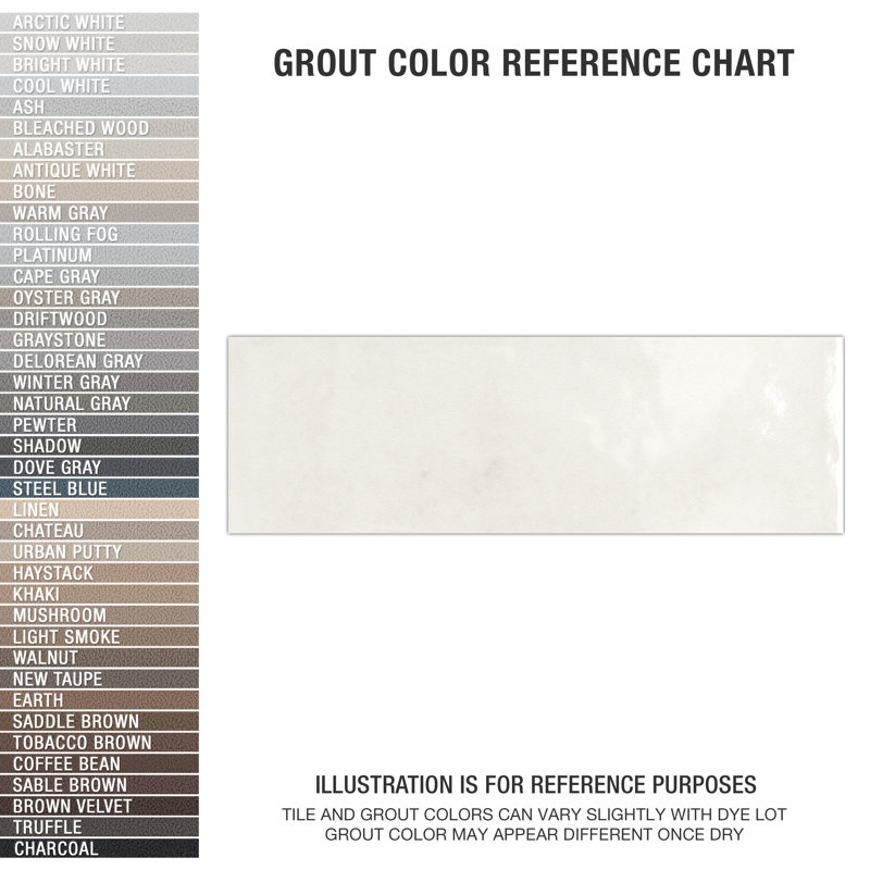 Coco 2" x 6" Porcelain Subway Wall Tile, Cloud White