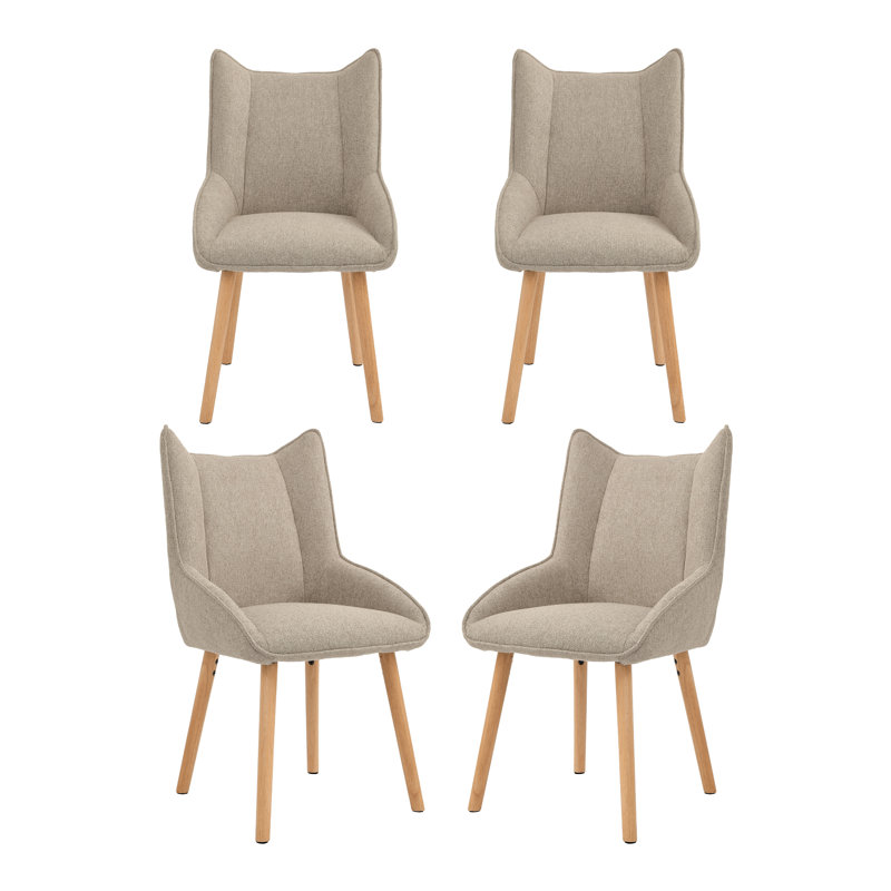 50 cm H Wing Back Side Chair, Tapue, 4, Tapue