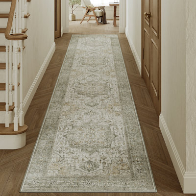 Elaine Machine Washable Area Rugs For Living Room With Non-Slip Backing
