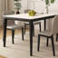 Ensemble simple de table à manger et de chaises blanc-110329988