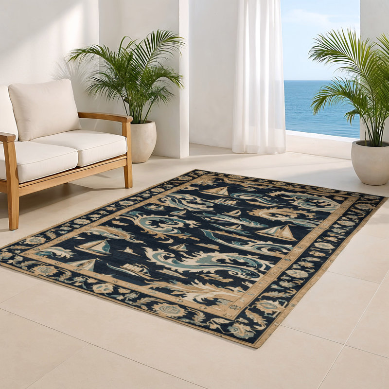 Tapis d'intérieur et d'extérieur gris Persian, Rectangulaire 2 pi x 3 pi