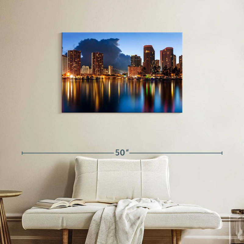 Sireci Honolulu Nightscape, 24" H x 36" W