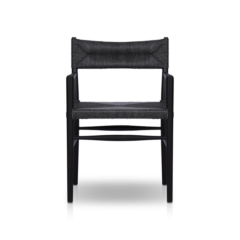 Fauteuil de patio en teck Ronaldo, Noir