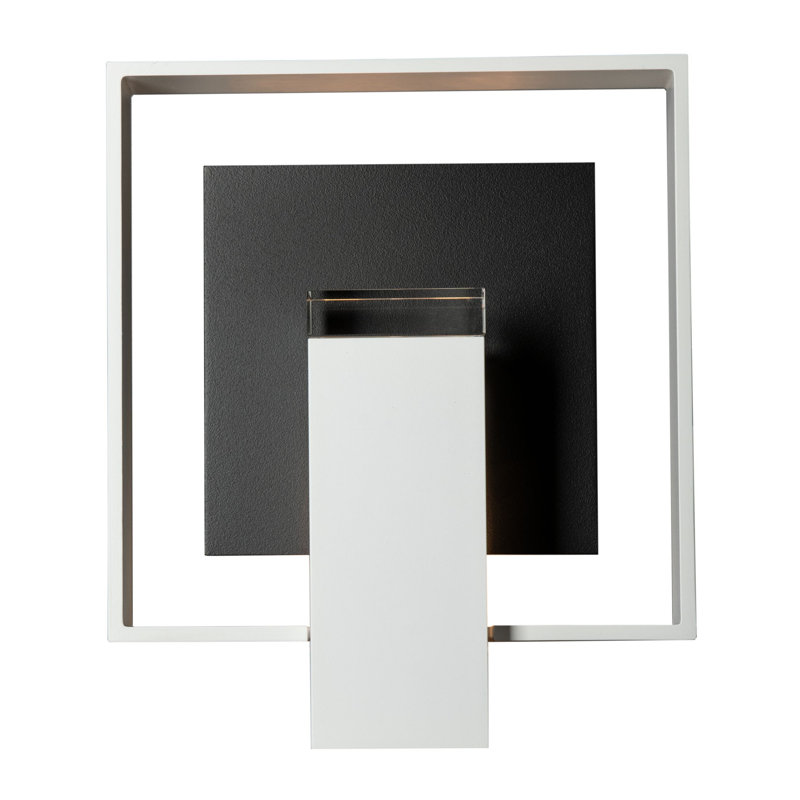 Shadow Box Outdoor Armed Sconce, Coastal Dark Smoke, Coastal Burnished Steel, 21.2" H x 7.5" W x 4" D