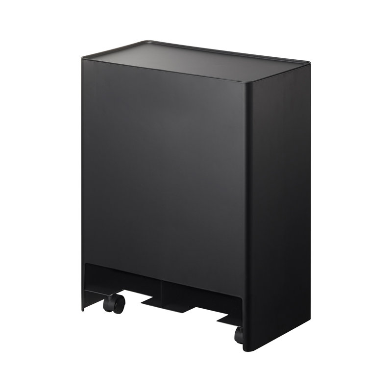 Range-couches Yamazaki Home, acier, couvercle, assemblage minimal, Noir