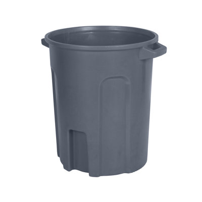 Round Trash Can With Lift Handle - Granite