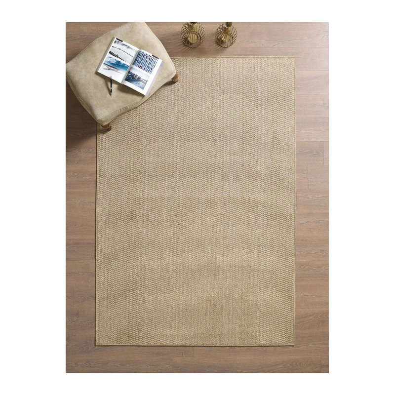 Beige Area Rug (2.6 x 6.6 Feet), 100% Polypropylene, 1.8 lbs/sq ft | Machine Woven, 0.3 in Pile Height, Non-Slip Dot Underside, Antibacterial | Perfect for Living Room, Bedroom & Hallway, Easy to Maintain