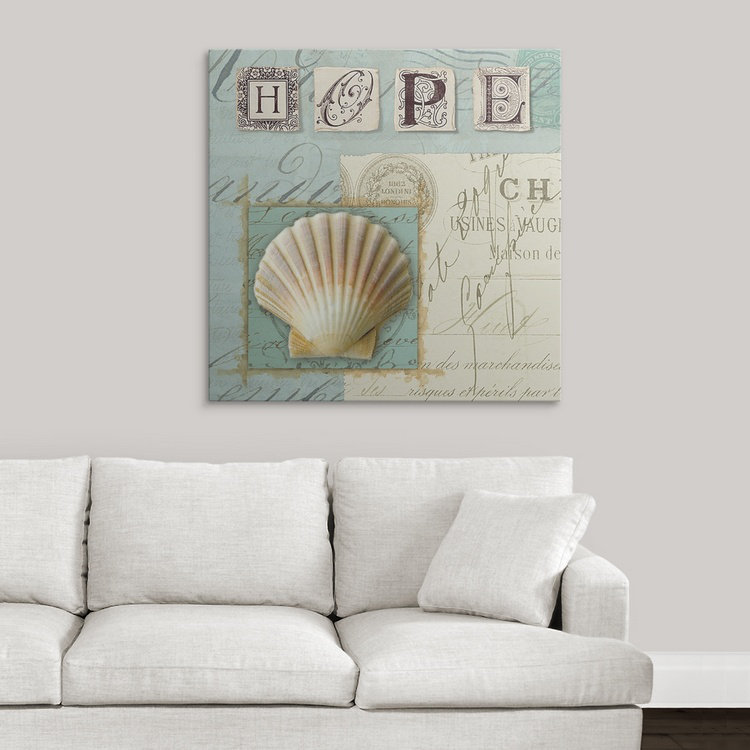 «Beach Journal IV», art textuel, H 35 po x l 35 po x P 1,5 po, Toile
