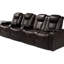 Fauteuil inclinable électrique de 124,4 po pour 4 personnes avec dessus de table Nappa