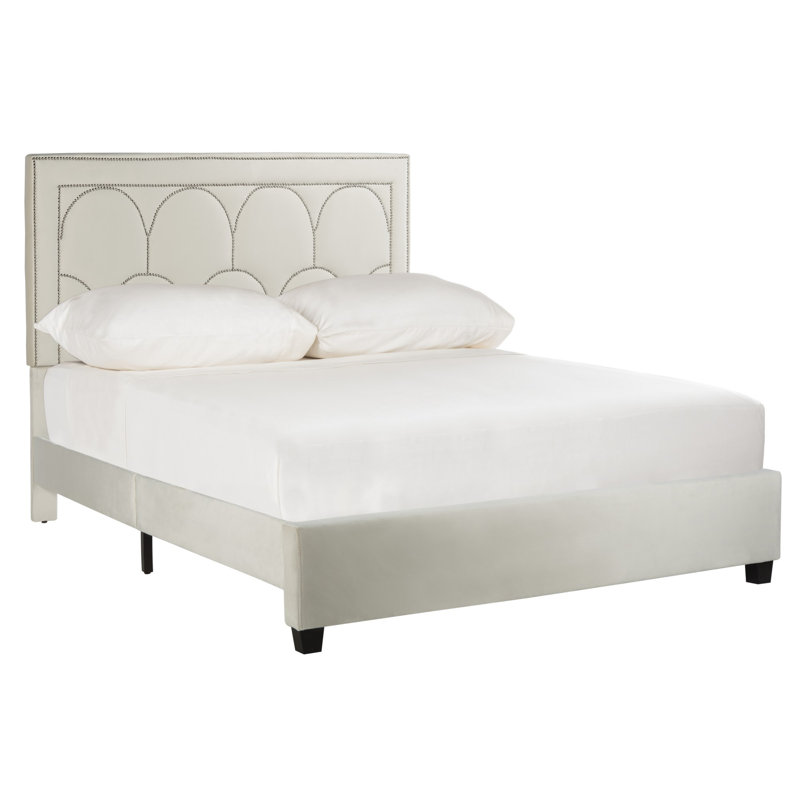 Clausen Upholstered Platform Bed, Queen, Taupe