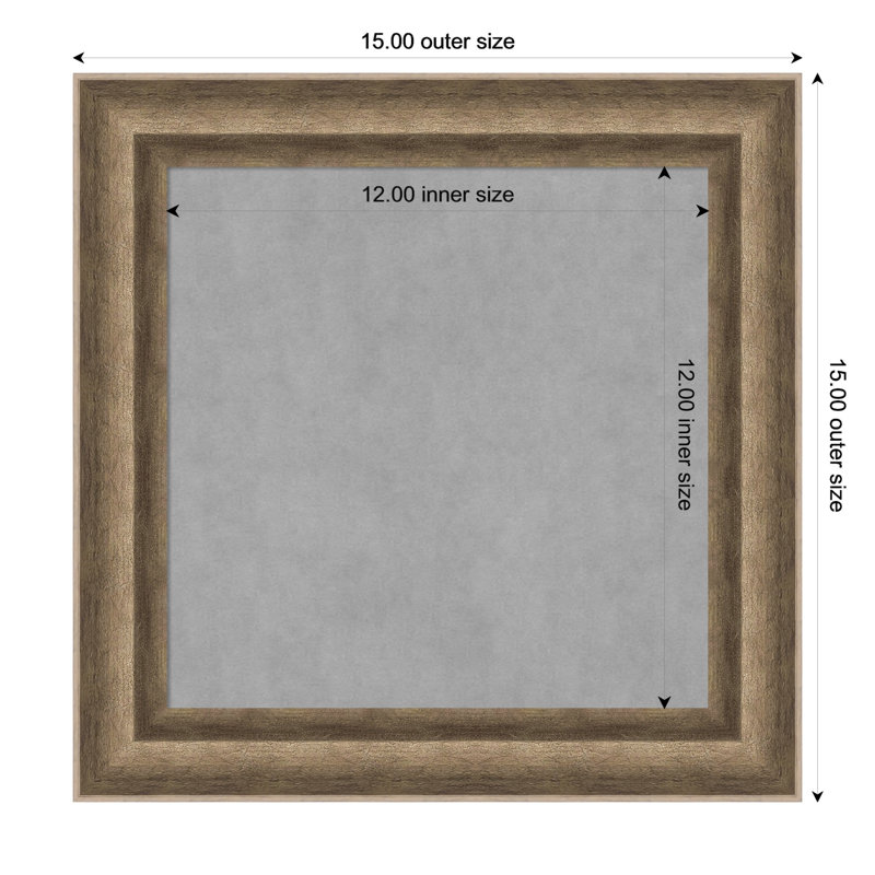 Tableau magnétique à cadre gris anthracite Allure, H 15 po x l 15 po
