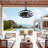 Cissline 24" Wet Plug-in Outdoor Ceiling Fans with Light and Remote, IP65 Waterproof ceiling fan for Patio-485256134