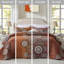 Ensemble de courtepointe 3 pièces pour grand lit double rouille brûlée surdimensionnée Léger surdimensionné Couvre-lit en microfibre douce Couvre-lit luxueux et chaud pour toutes les saisons (1 courtepointe, 2 taies décoratives)
