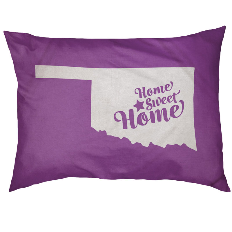Coussin d'extérieur pour chien Home Sweet, Petit (l 28 po x P 18 po x H 6 po), Violet, Oklahoma City