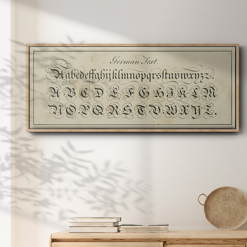Manuscrit de l'échantillonneur I - Toile encadrée, H 20 po x l 50 po