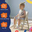 Chaise pliante beige pour enfants - Chaise légère pour tout-petits portative pour l'intérieur et l'extérieur, camping, plage et pelouse (ensemble de 2)-1669846301