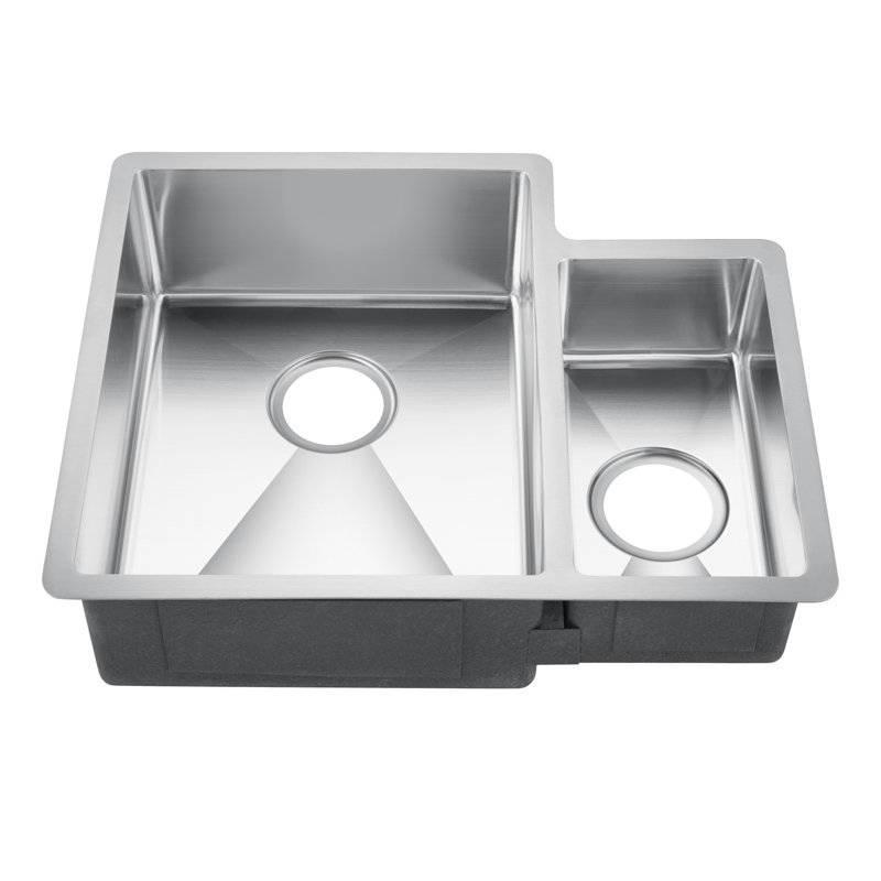 Fennel 23'' L Double Bowl Stainless Steel Kitchen Sink