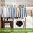 3-Fold Wall Mount Clothes Drying Rack, Drill & No Drill Two Installation Options-128162019