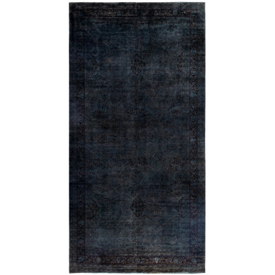 Overdyed One-of-a-Kind 9' 4" x 18' 8" Hand Knotted Area Rug