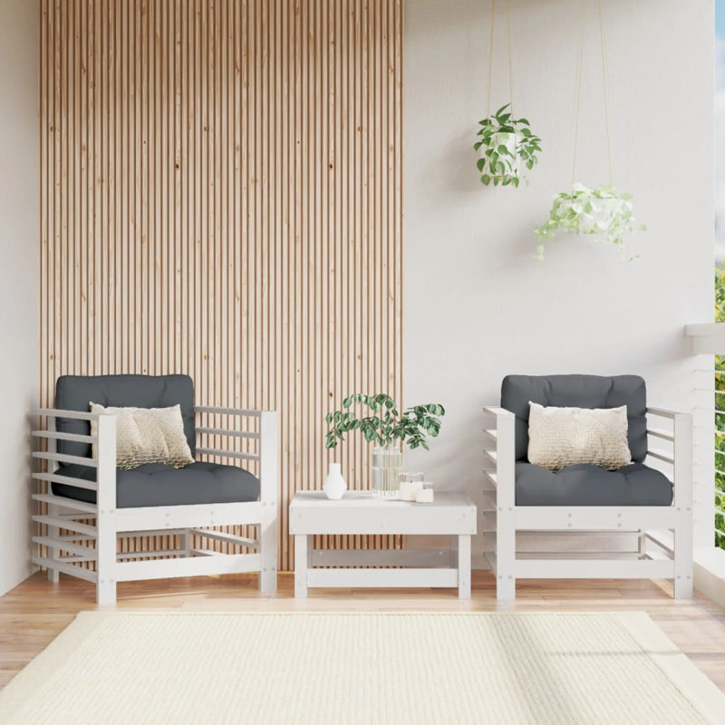 Amran Outdoor Lounge Chair, White