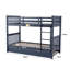 Forde Bunk Bed with Built-in Ladder Included with Trundle Included