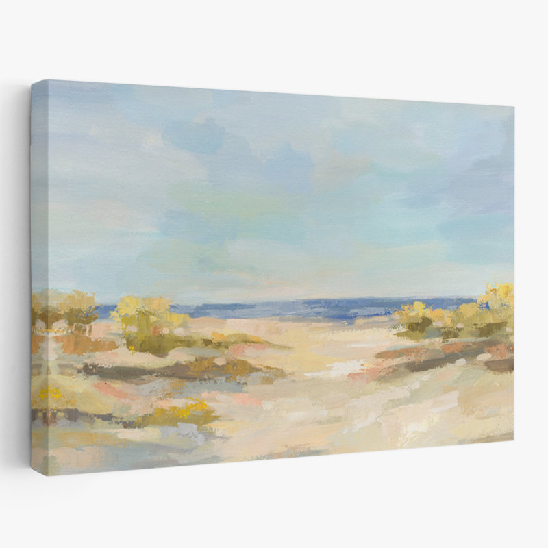 Sunshine Dunes - plage, chemin, bleu, brosse, H 48 po x l 32 po