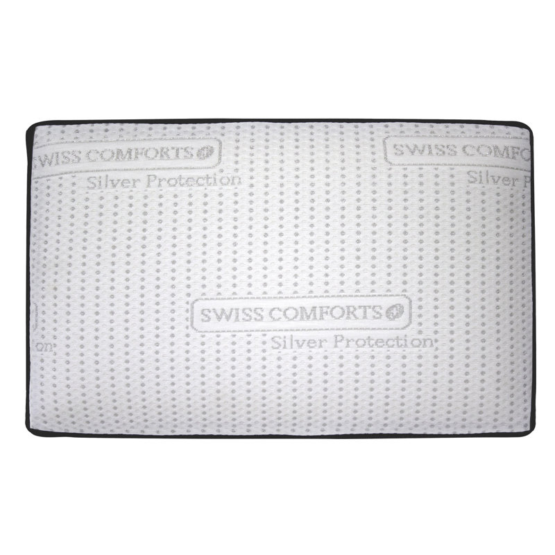 Silver Hypoallergenic Memory Foam Pillow with Microfiber Cover