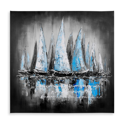 Blue Sailboats Tablecloth - Indoor/Outdoor Home Decor
