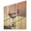 «Pink Crisp Elegance Of Wine Glass III» - impression de vin sur bois-1245462740