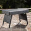 Table d'appoint Pe en gris et fer, 24 po x 16 po x 15,75 po, sans assemblage pour une utilisation facile grise, l 24 po x P 16 po H 15,75 po, cadre en fer, installation facile