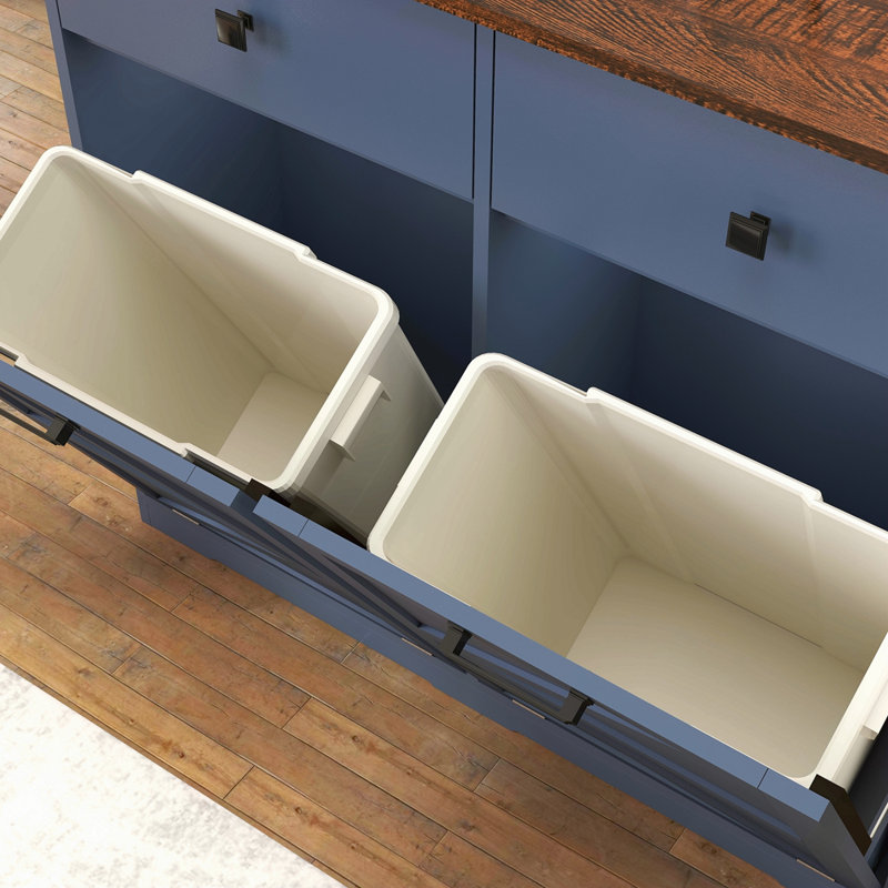 Armoire poubelle double inclinable Farmhouse Blue