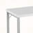 Caterina Computer Desk in White Laminate Finish and Silver Metal Frame, 29.7" H X 47.09" W X 23.6" D