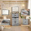 Table de coiffeuse, coiffeuse et miroir 3-en-1-550658309