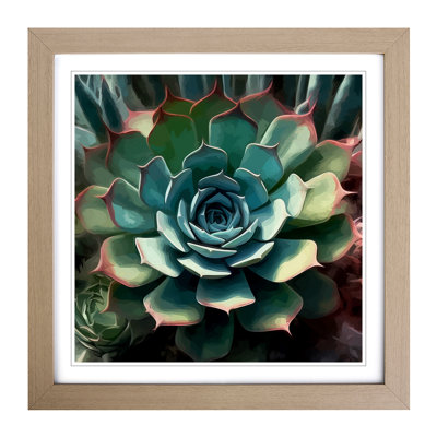 Succulent Glitch Art - Framed Print