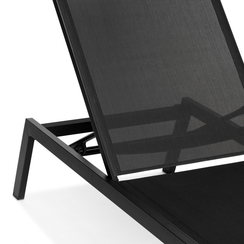 Chaise longue Avion Sling, Matte Black