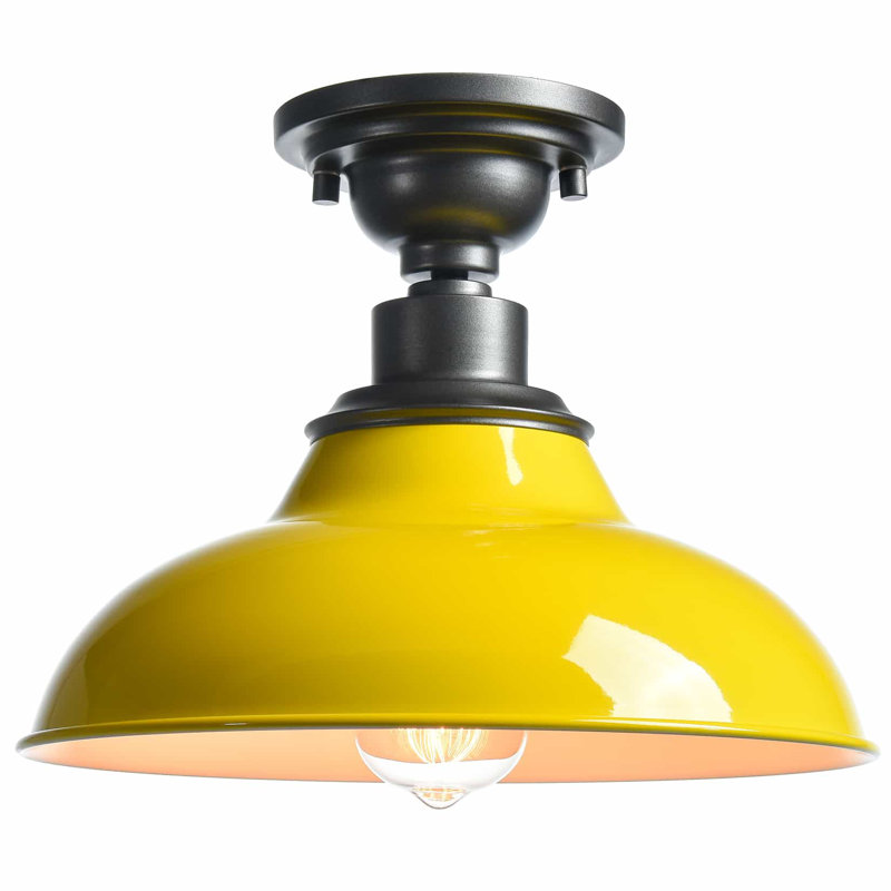 Plafonnier semi-encastré 12 lumières Flavia Farmhouse, Jaune