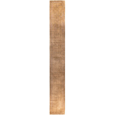 Overdyed One-of-a-Kind 2' 8" X 21' 4" Hand Knotted Area Rug
