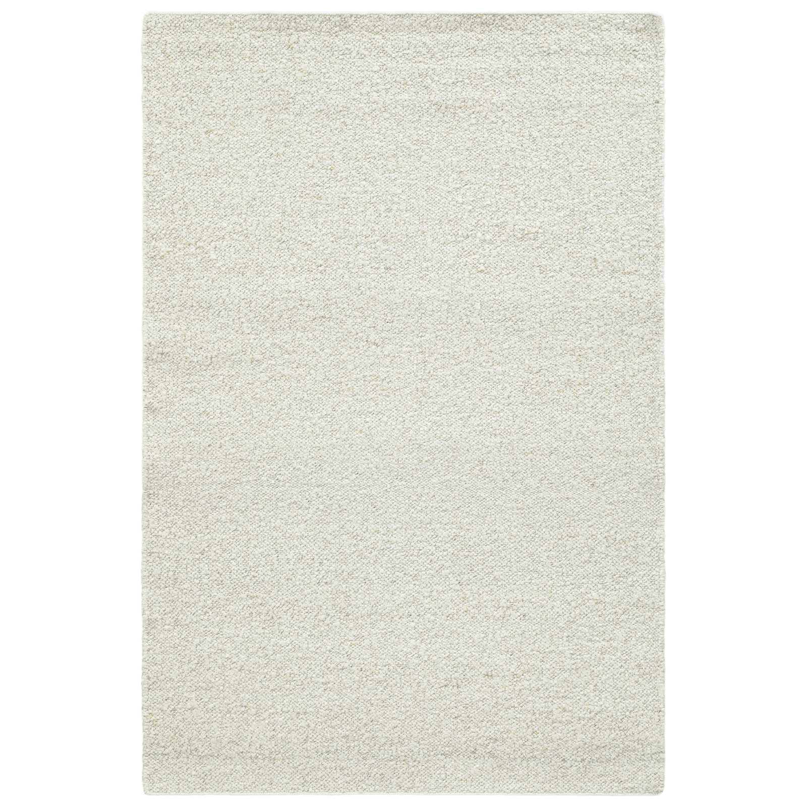 Dezi Flatweave Wool Neutral Area Rug, Rectangle 5' x 8', Ivory