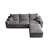 L-Shaped Sectional Sofa with Full-Compression Technology, No Assembly Required, Modular Design and Ultra-Soft Seats for Living Room Comfort-1052313461