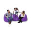 Fauteuil à billes de jardin Premium mauve, 39,4 po de diamètre x 39,4 po de hauteur | 100% polyester imperméable, 100% mousse de styromousse originale, double fermeture à glissière cachée | Parfait pour le divertissement extérieur moderne et la détente-286639718
