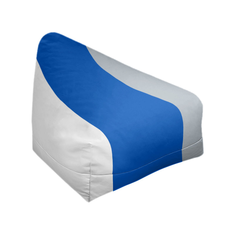 Fauteuil à billes Washington, 27 po x 27 po x 30 po, Blanc / bleu royal / argent